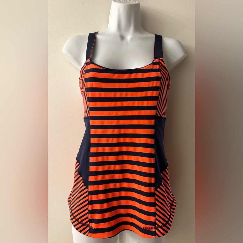 Lululemon Orange and Navy racerback Tank Top